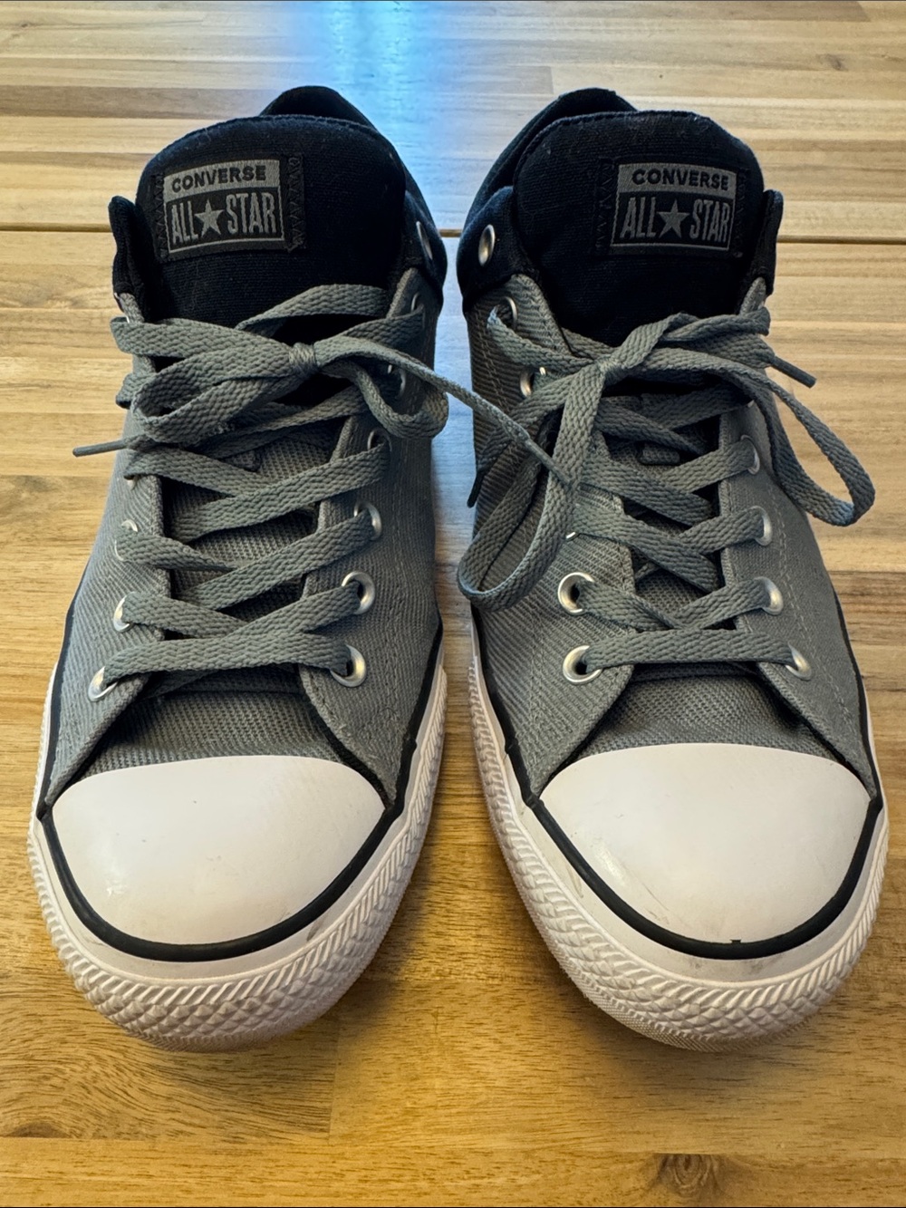 Converse All-Star Men’s Gray/Black Two-Tone Shoes - Size 13